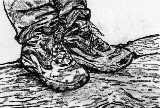 Created from a picture of my hiking boots while standing on a log in Yosemite