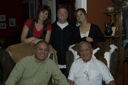 With Justin's father