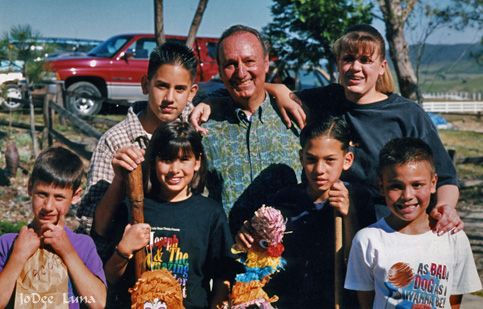 Jacob, Josiah, Elya, Grandpa, Geoff, Rebekah, and Jonathon