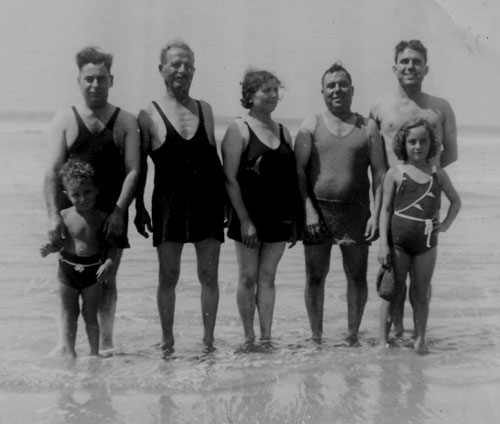 La Familia: My Grandfather Frank Cosola and my dad on the far left, his grandfather and grandmother, and my Aunt Lina on the far right bottom.