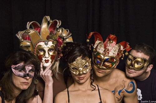 Andy's friends came over for a photo shoot