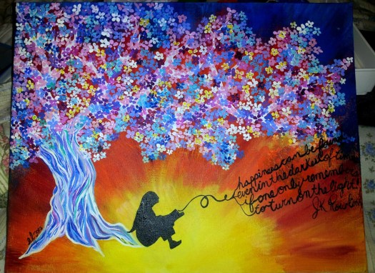 Reading Under a Cherry Tree