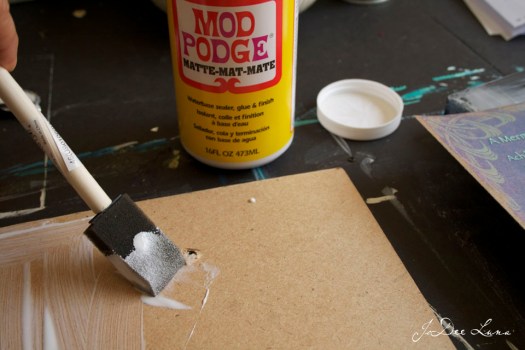 Applying Mod Podge