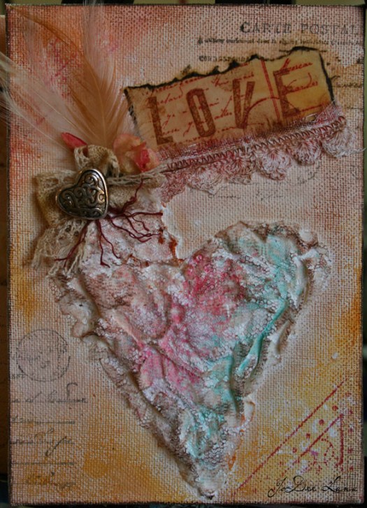 Love Mixed Media Heart