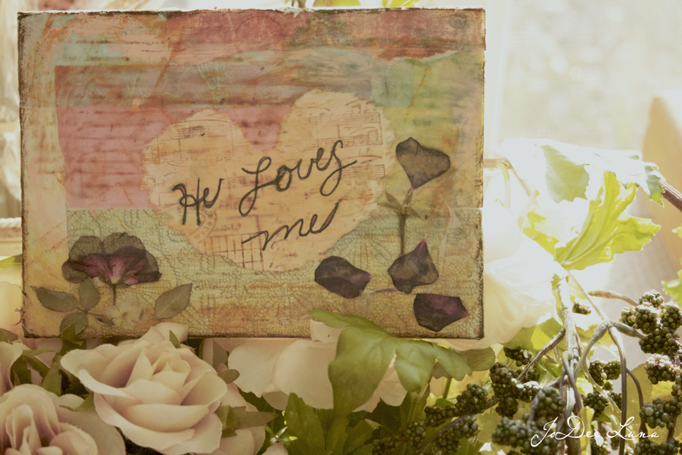 He Loves Me Mixed Media