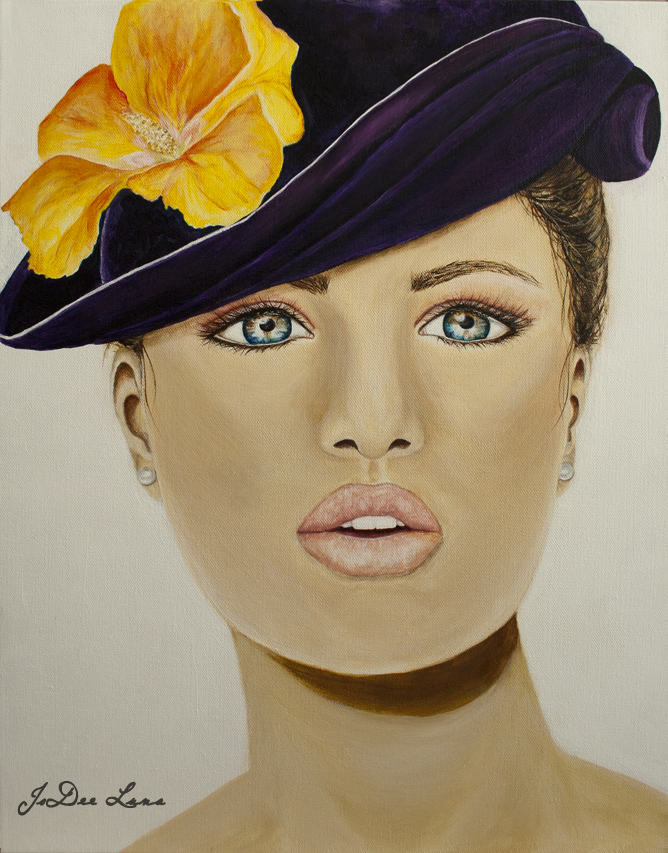 The Hopeful Acrylic Portrait by JoDee Luna