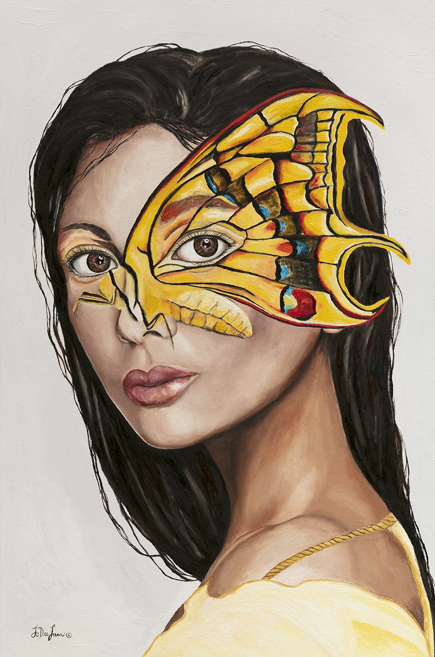 A golden butterfly portrait painted by JoDee Luna graces the CD cover of a song, Golden Butterfly of Chiang Mai, composed by Deborah Keily Hanson.